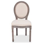 vidaXL Chaises à manger lot de 2 crème tissu