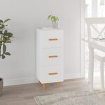 vidaXL Buffet blanc 34 5x34x90 cm bois d'ingénierie