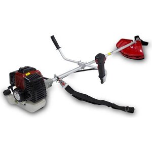 RACING Débroussailleuse thermique avec tete double fil et lame 3 dents 42cc Guidon double