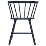 Vidaxl chaises à manger lot de 6 noir bois d'hévéa massif