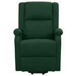 vidaXL Fauteuil de massage Vert foncé Tissu
