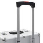 vidaXL Chariot de maquillage Aluminium Argenté