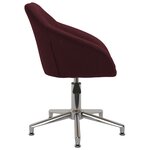 vidaXL Chaises pivotantes à manger lot de 2 violet tissu