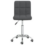 vidaXL Chaises pivotantes à manger lot de 4 Gris foncé Tissu