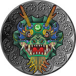 Pièce de monnaie en Argent 5 Dollars g 62.2 (2 oz) Millésime 2024 Mandala Collection DRAGON
