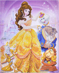 Tableau à diamanter disney 40x50 cm la belle et la bête