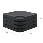 Base de parasol portable Sable/Eau 60 L