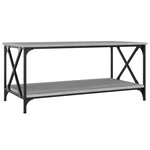 vidaXL Table basse Sonoma gris 100x50x45 cm Bois d'ingénierie et fer