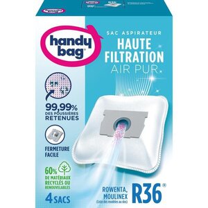 HANDYBAG - Lot de 4 Sacs aspirateur - Anti odeur et anti allgeriques