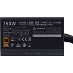 COOLER MASTER MWE Bronze  750W V2  - Alimentation 750W - 230V (Certifiée 80 Plus Bronze Garantie 5 ans) Câbles plats noir