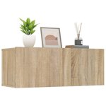 vidaXL Meubles TV 2 Pièces Chêne sonoma 80x30x30 cm Bois d'ingénierie