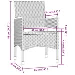 vidaXL Mobilier à dîner de jardin 5Pièces et coussins résine tressée vris