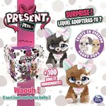 Present pets surprise rainbow glitter pups - 6059159 - peluche chien interactif et sonore - unboxing - modele aléatoire