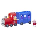 Peppa pig - peppa's adventures - le train de mlle rabbit - jouet préscolaire roulant et détachable avec 2 figurines  des 3 ans