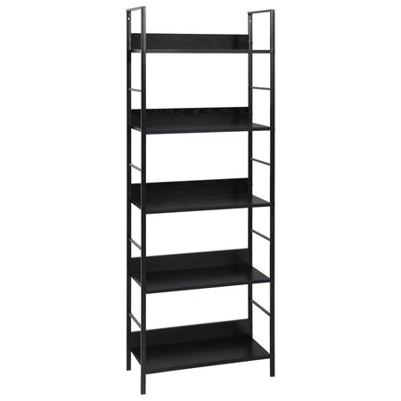 vidaXL Bibliothèque à 5 niveaux Noir 60x27 6x158 5 cm Aggloméré