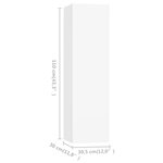 vidaXL Ensemble de meubles TV 3 Pièces Blanc Aggloméré