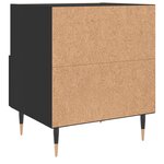vidaXL Tables de chevet 2 Pièces noir 40x35x47 5 cm bois d’ingénierie