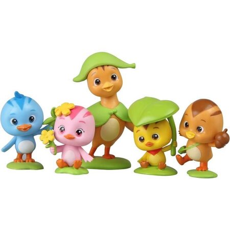Katuri - Jouet famille Katuri - Coffret 5 figurines bébé oiseau Maman Flora / Chip / Jack / Duri / Bobby - A partir de 3 ans - Figur