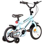 vidaXL Vélo pour enfants 12 pouces Noir et bleu