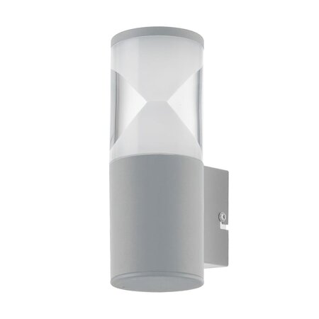 Eglo lampe murale helvella argenté et transparent 96419