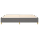 vidaXL Sommier à ressorts de lit Gris foncé 200x200 cm Tissu