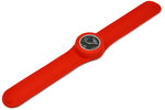 Montre classic bracelet rouge et cadran noir