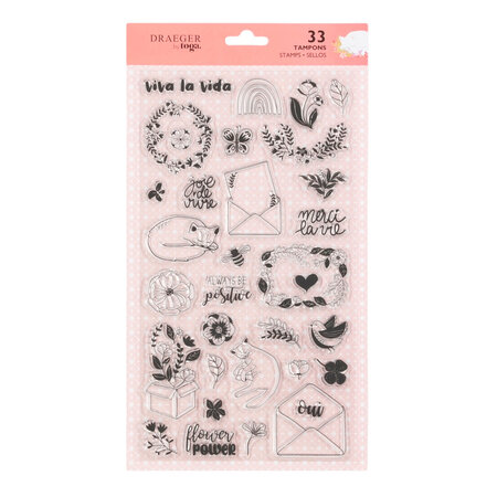 33 Tampons Crystal® Fleurs - Draeger paris