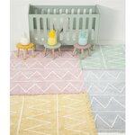 Tapis coton motif Z - rose - 120 x 160