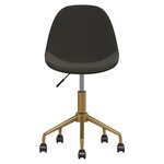 vidaXL Chaises pivotantes à manger lot de 4 Gris foncé Velours