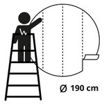 WallArt Papier peint cercle Beachlife 190 cm