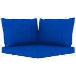 vidaXL Salon de jardin 9 Pièces avec coussins Bleu
