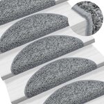 vidaXL Tapis d'escalier 15 Pièces gris 65x21x4 cm