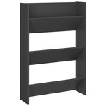 vidaXL Armoire à chaussures murale Gris 60x18x90 cm Aggloméré