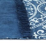vidaXL Tapis Kilim Coton 120 x 180 cm avec motif Bleu