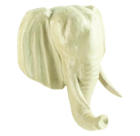 Tête éléphant à suspendre 23cm DÉCOPATCH