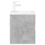 vidaXL Armoire d'évier avec lavabo intégré Gris béton Aggloméré
