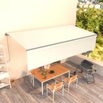 vidaXL Auvent automatique rétractable avec store 6x3 m Crème
