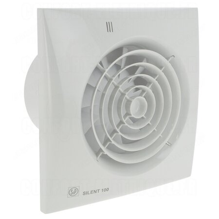 Aerateur ultra silencieux 100m3h extra plat clapet anti retour/temporisation/hygrostat
