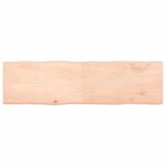 vidaXL Dessus de table bois chêne massif non traité bordure assortie
