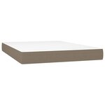 vidaXL Lit à sommier tapissier avec matelas Taupe 140x200 cm Tissu