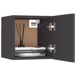 vidaXL Meubles TV muraux 4 Pièces Gris 30 5x30x30 cm