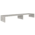 vidaXL Support de moniteur Gris béton 110x23 5x9 cm Bois d'ingénierie