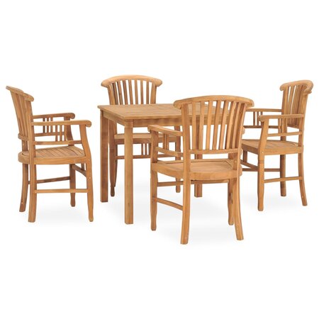 vidaXL Ensemble de salle à manger de jardin 5 Pièces Bois de teck solide