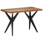 vidaXL Table de salle à manger 120x60x76cm Bois de récupération massif