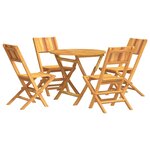 vidaXL Ensemble à dîner de jardin 5 Pièces Bois de teck massif