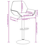 vidaXL Tabourets de bar lot de 2 crème tissu