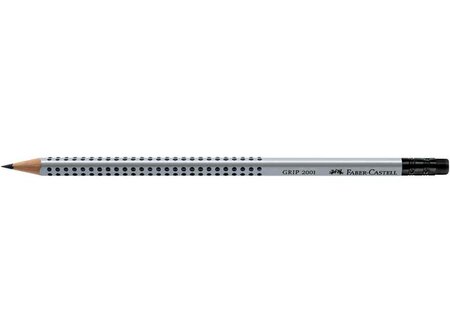 Crayon Papier GRIP 2001 Mine 2 mm Bout Gomme HB FABER-CASTELL