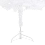 vidaXL Arbre de Noël artificiel d'angle LED et boules Blanc 240 cm PVC