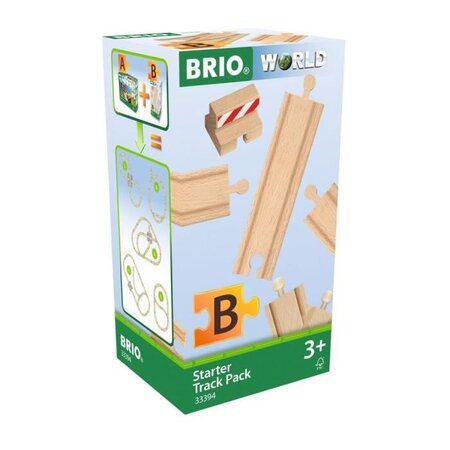 Brio World Coffret de Démarrage - 13 Rails - Accessoire pour circuit de train en bois - Ravensburger - Mixte des 3 ans - 33394