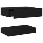 vidaXL Tables de chevet 2 Pièces Noir 60x35 cm Aggloméré